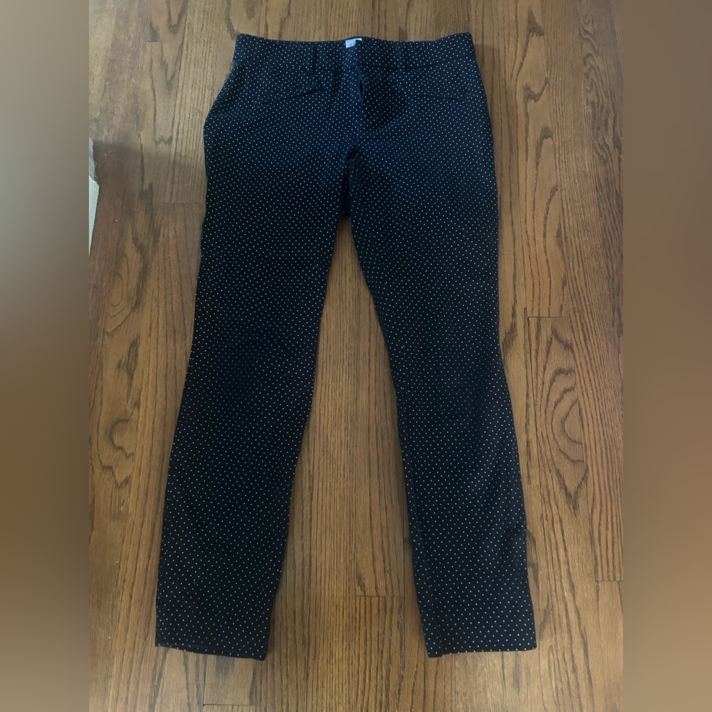 GAP Black and White Polka Dot Skinny Ankle Pants
